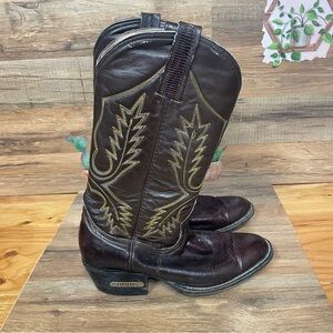 La Gran Bota men’s snakeskin leather western cowboy boots size 7
